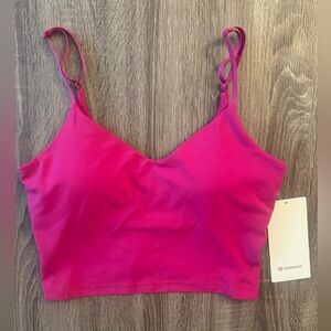 New Lululemon align cropped cami tank top. Size 8. Ripened Raspberry. Pink.